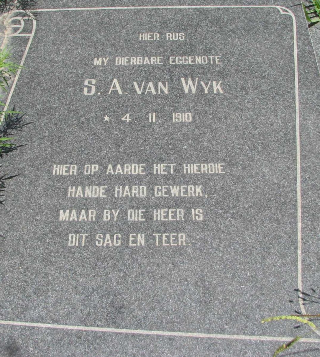 WYK S.A., van 1910-
