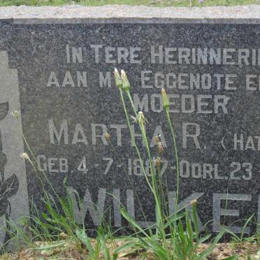 WILKEN Martha R. nee HATTINGH 1887-1963