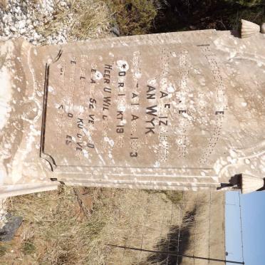 WYK Johanna Elizabeth, van nee BOTHA 1873-1943