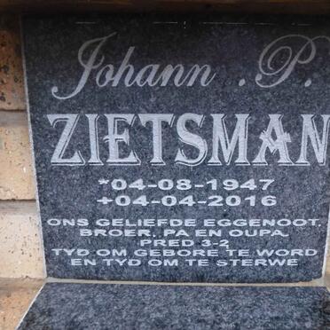 ZIETSMAN Johan P. 1947-2016
