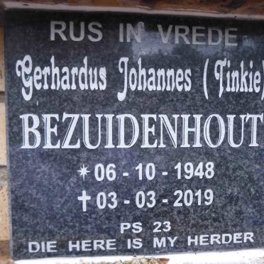 BEZUIDENHOUT Gerhardus Johannes 1948-2019