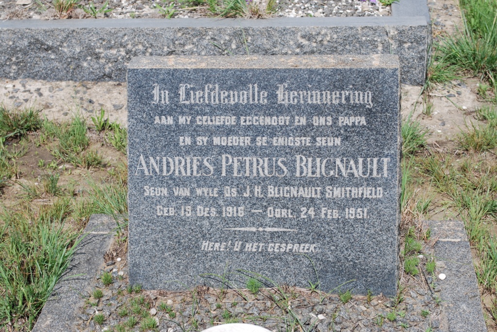 BLIGNAULT Andries Petrus 1916-1951