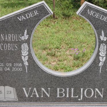 BILJON Bernardus Jacobus, van 1916-2000 &amp; Maria Magdalena Magritha VAN JAARSVELD 1918-