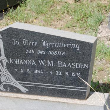 BAASDEN Johanna W.M. 1894-1974