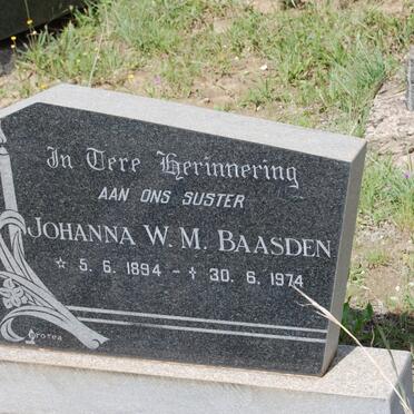 BAASDEN Johanna W.M. 1894-1974