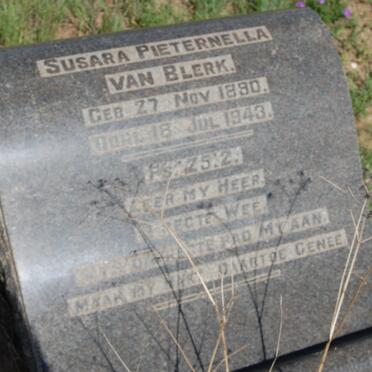 BLERK Susara Pieternella, van 1890-1943