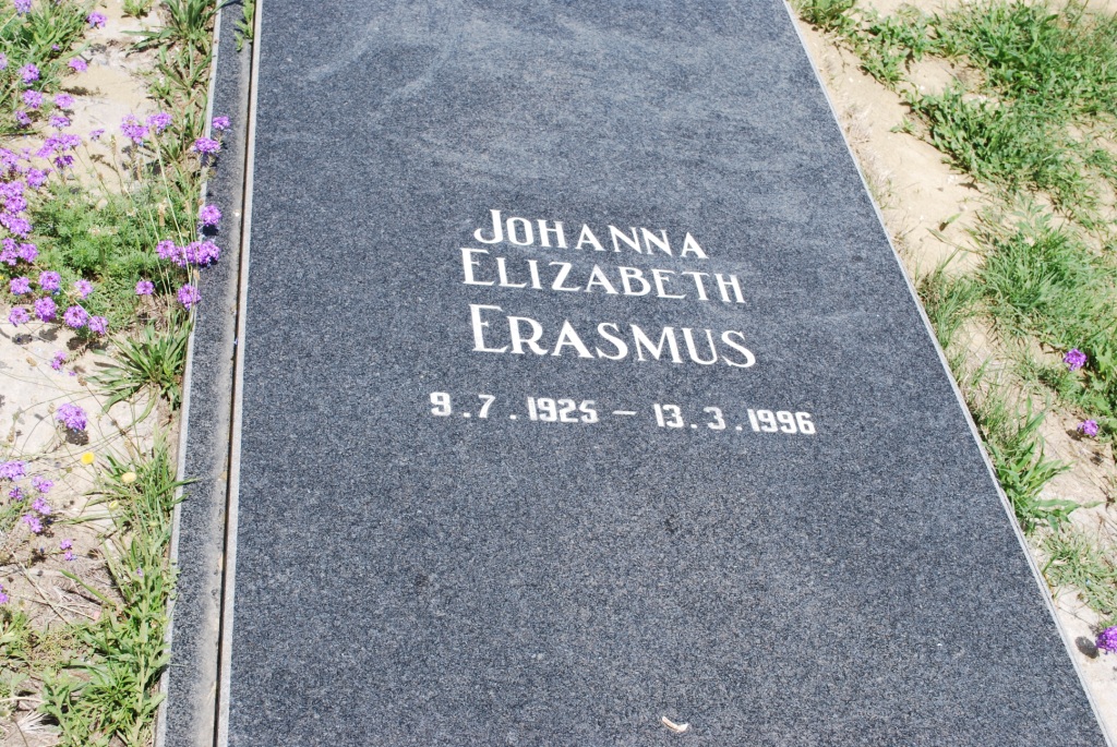 ERASMUS Johanna Elizabeth 1925-1996