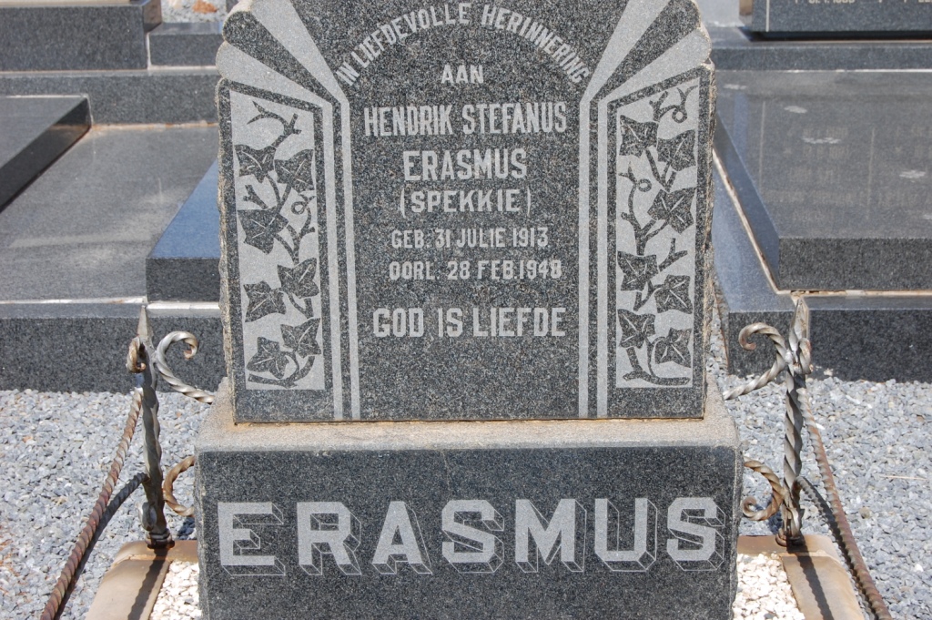 ERASMUS Hendrik Stefanus 1913-1948