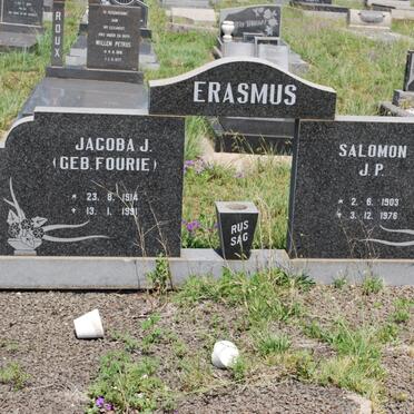 ERASMUS Salomon J.P. 1903-1976 &amp; Jacoba J. FOURIE 1914-1991