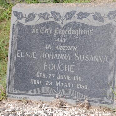 FOUCHÉ Elsje Johanna Susanna 1911-1950