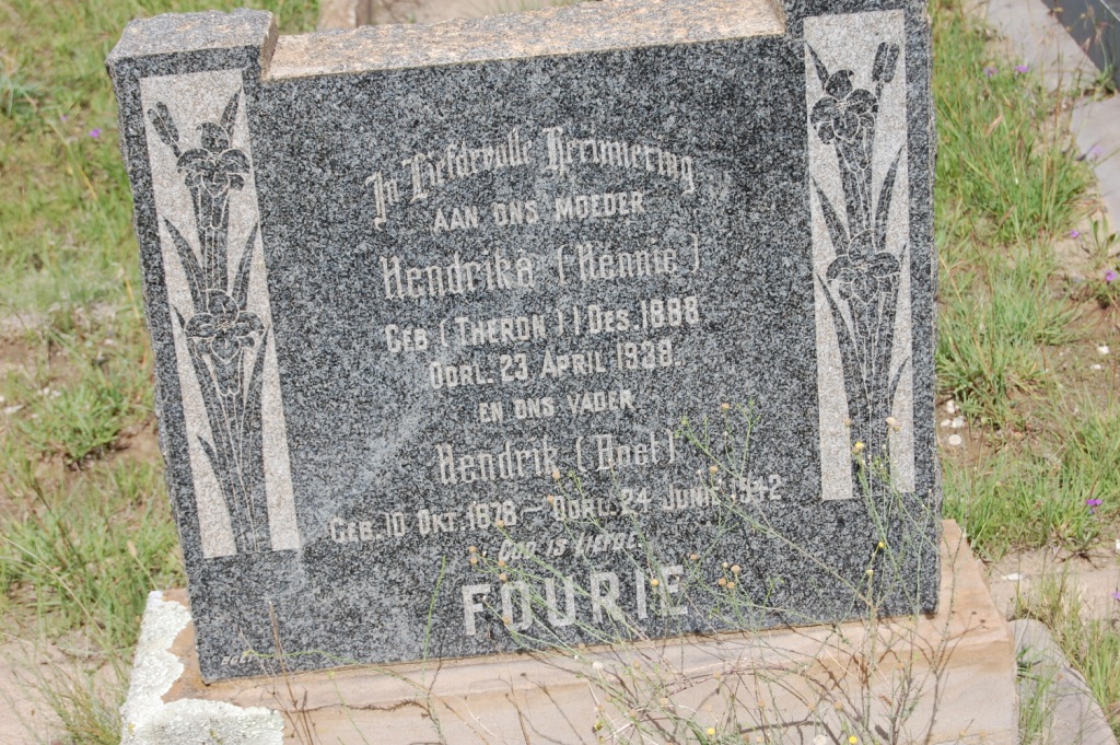 FOURIE Hendrik 1878-1942 &amp; Hendrika THERON 1888-1938