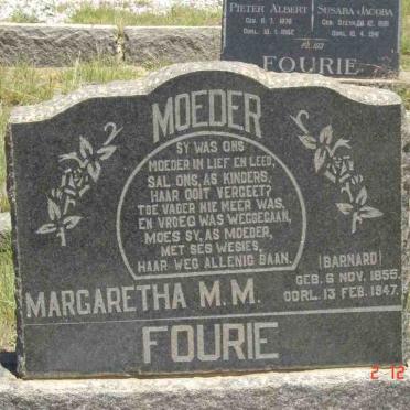 FOURIE Margaretha M.M. nee Barnard 1855-1947