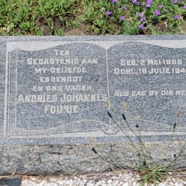 FOURIE Andries Johannes 1886-1943