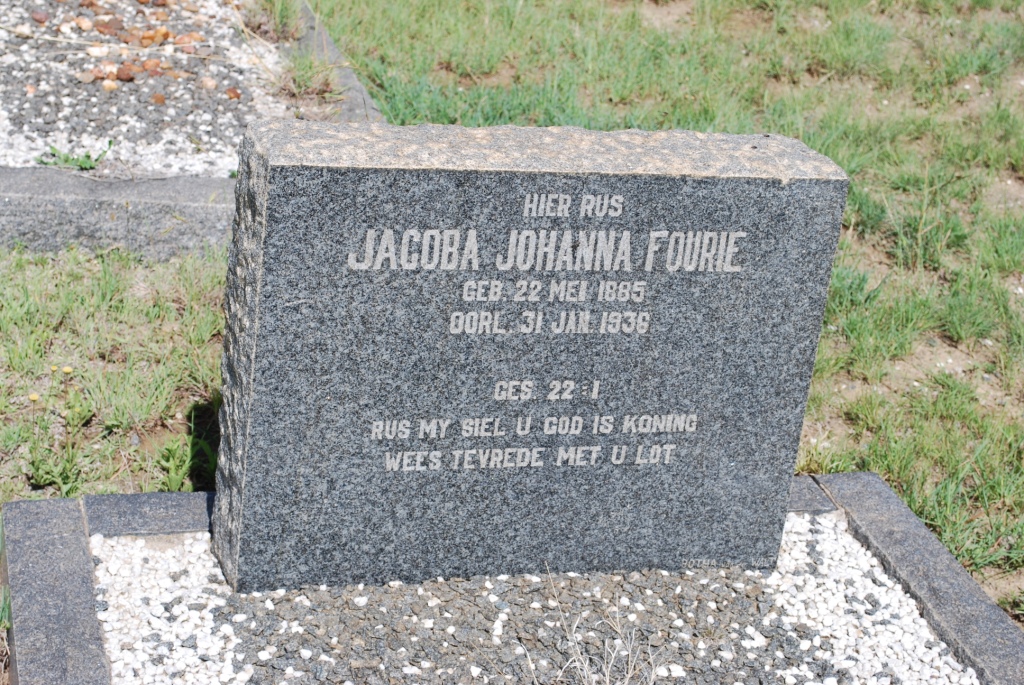 FOURIE Jacoba Johanna 1885-1936