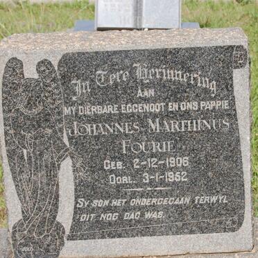 FOURIE Johannes Marthinus 1906-1952
