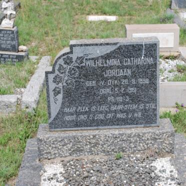 JORDAAN Wilhelmina Catharina nee v. DYK 1898-1961