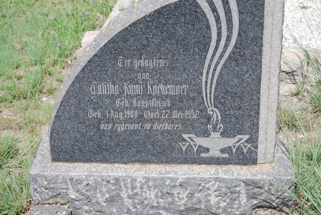 KOEKEMOER Talitha Kumi nee HAUPTFLEISCH 1908-1952