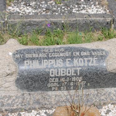 KOTZE Philippus E. 1905-1947