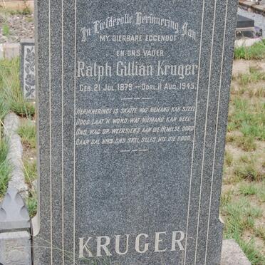 KRUGER Ralph Gillian 1879-1945