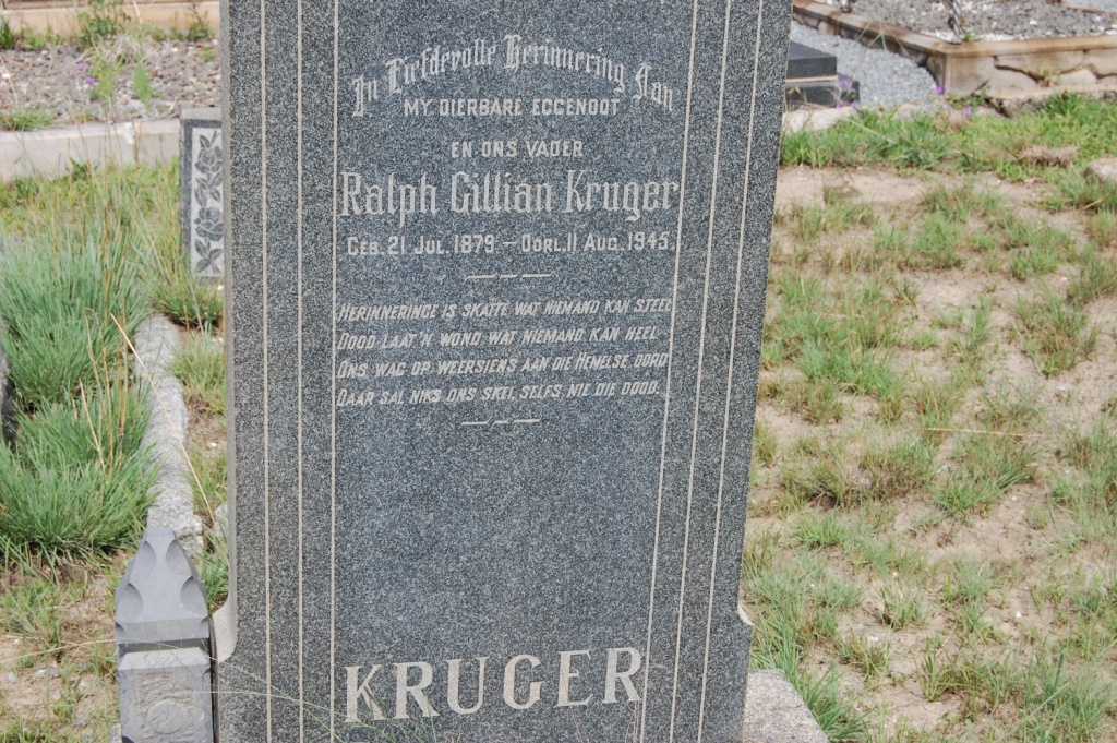 KRUGER Ralph Gillian 1879-1945