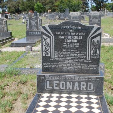 LEONARD David Hercules 1930-1950