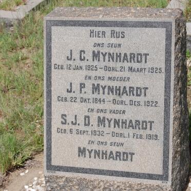 MYNHARDT S.J.D 1832-1919 :: MYNHARDT J.P. 1844-1922 :: MYNHARDT J.C. 1915-1925 :: MYNHARDT ?
