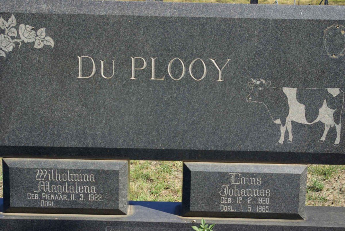 PLOOY Louis Johannes, du 1920-1965 &amp; Wilhelmina Magdalena PIENAAR 1922-
