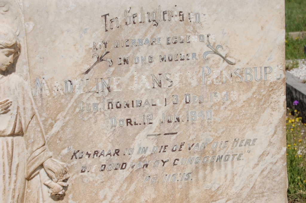 RENSBURG Madeline, Janse v nee HONIBALL 1890-1940