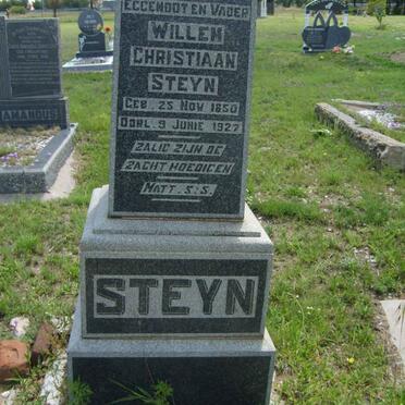 STEYN Willem Christiaan 1850-1927
