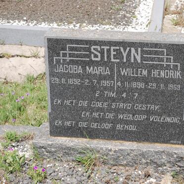 STEYN Willem Hendrik 1898-1969 &amp; Jacoba Maria 1892-1957