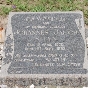 STEYN Johannes Jacob 1872-1953