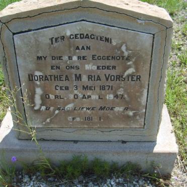 VORSTER Dorathea Maria 1871-1947