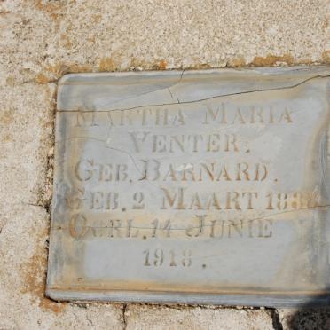 VENTER Martha Maria nee BARNARD 1838-1918