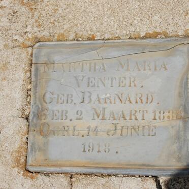 VENTER Martha Maria nee BARNARD 1838-1918