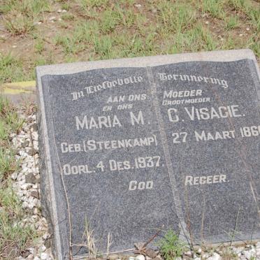 VISAGIE Maria M.C. nee STEENKAMP 1860-1937