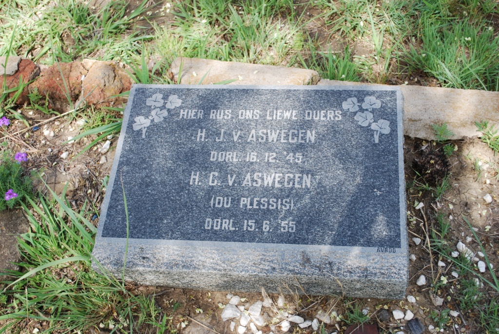 ASWEGEN H.J., van -1945 &amp; H.G. DU PLESSIS -1955