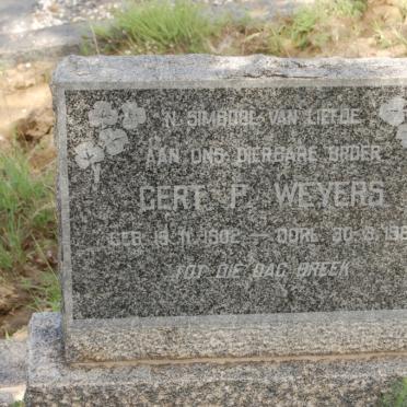WEYERS Gert P. 1902-1961