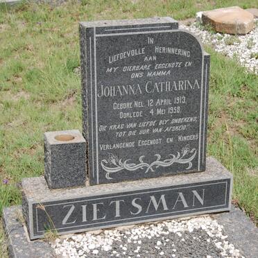 ZIETSMAN Johanna Catharina nee NEL 1913-1958