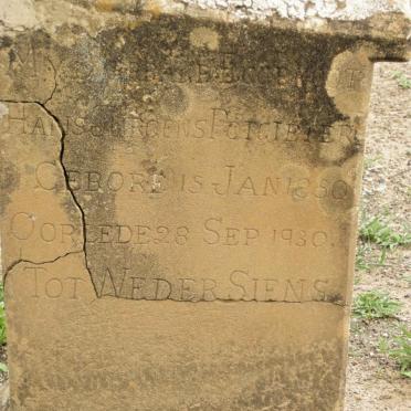 POTGIETER Hans Jurgens 1850-1930