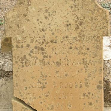 LINDE Fransina Johanna, van der nee VAN ROOYEN 1899-1932