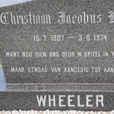 WHEELER Christiaan Jacobus Lukas 1907-1974