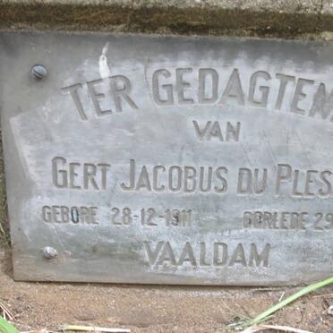 PLESSIS Gert Jacobus, du 1911-1935