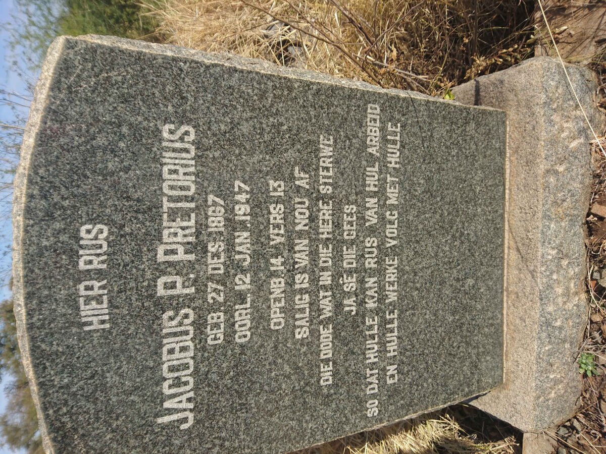 PRETORIUS Jacobus P. 1867-1947