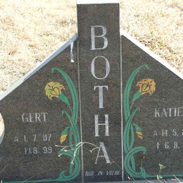BOTHA Gert 1907-1999 &amp; Katie 1922-1996