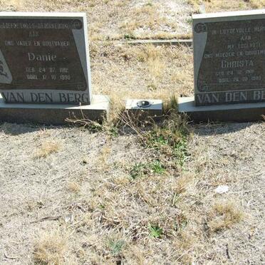 BERG Danie, van den 1912-1990 &amp; Christa 1918-1989