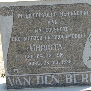 BERG Christa, van den 1918-1989