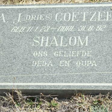 COETZEE A.J. 1923-1992