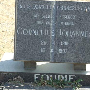 FOURIE Cornelius Johannes 1918-1987