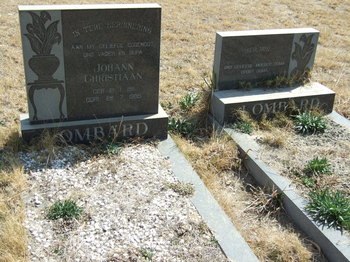 LOMBARD Johann Christiaan 1911-1985 &amp; his wife