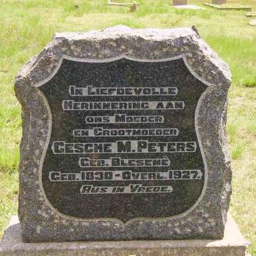 PETERS Gesche M. nee BLESENE 1830-1927